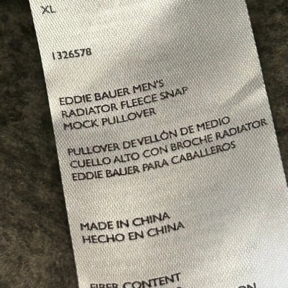 Eddie Bauer Men's Radiator Fleece Snap-Front Pullover Sweatshirt Size XL Outdoor - Picture 4 of 13